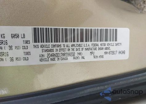 2010 Dodge Grand Caravan Hero из США, поврежденный, VIN 2D4RN3D17AR390232